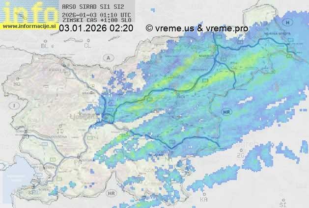 Radarska karta padavin