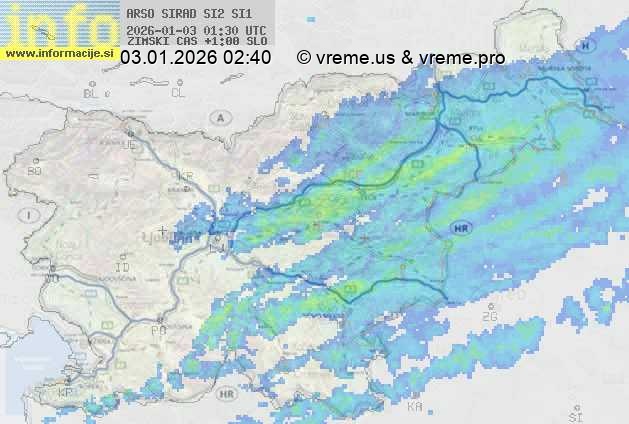 Radarska karta padavin