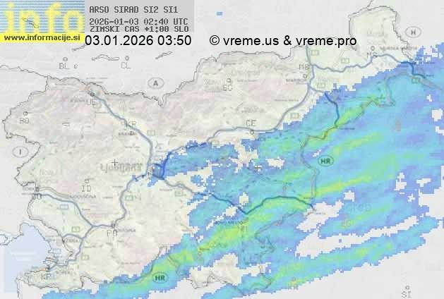 Radarska karta padavin