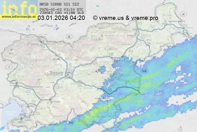 Radarska karta padavin