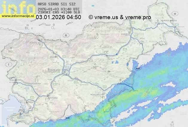 Radarska karta padavin