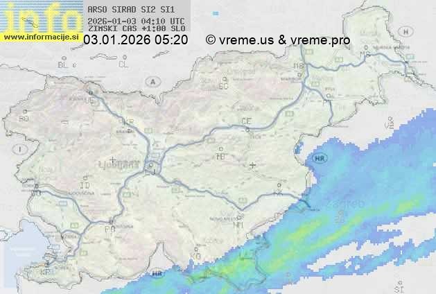 Radarska karta padavin