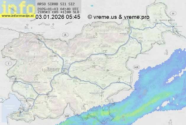 Radarska karta padavin