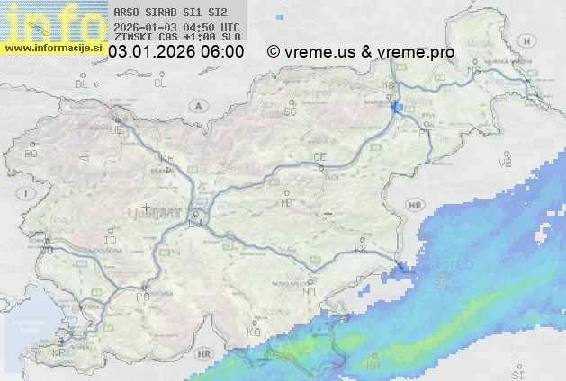 Radarska karta padavin