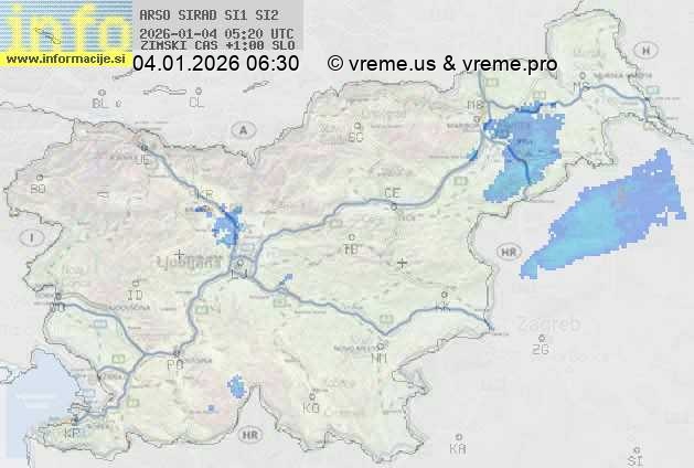 Radarska karta padavin