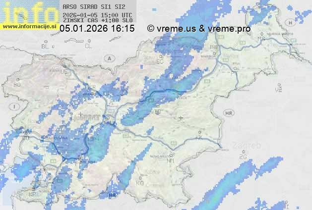 Radarska karta padavin