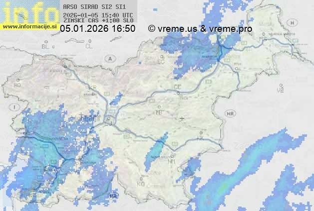 Radarska karta padavin