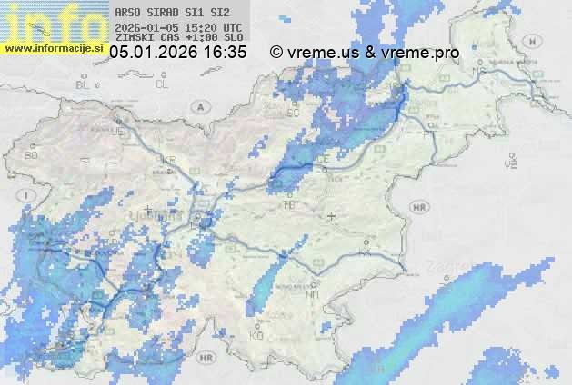 Radarska karta padavin