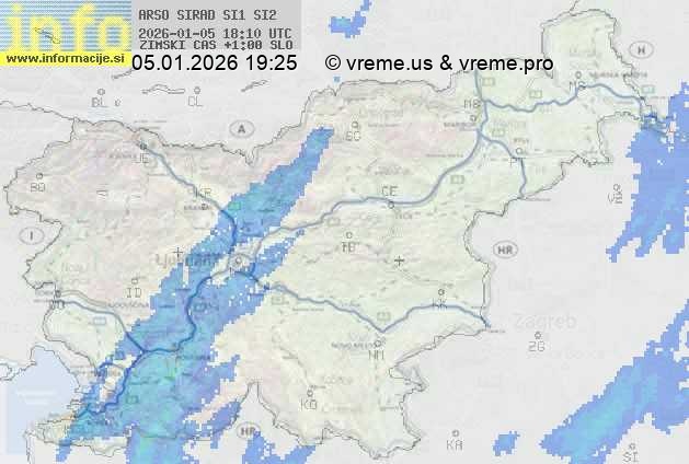 Radarska karta padavin
