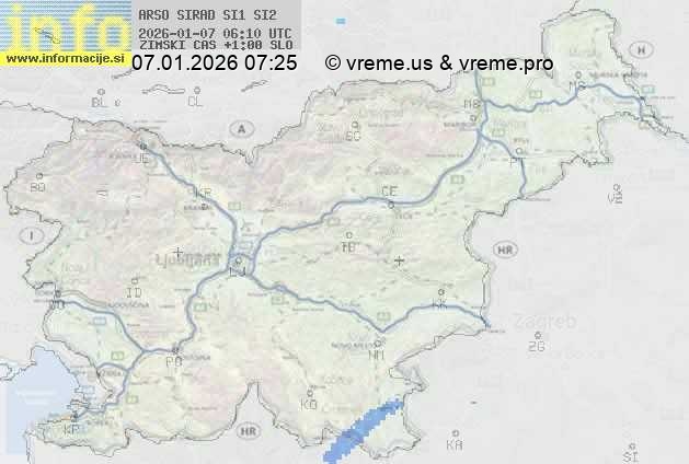 Radarska karta padavin