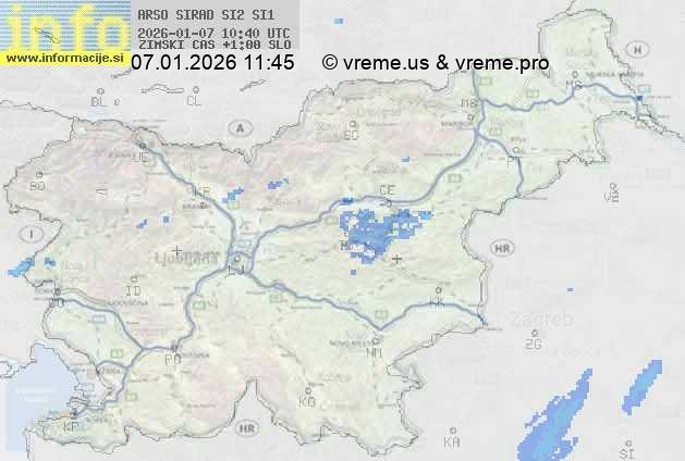 Radarska karta padavin