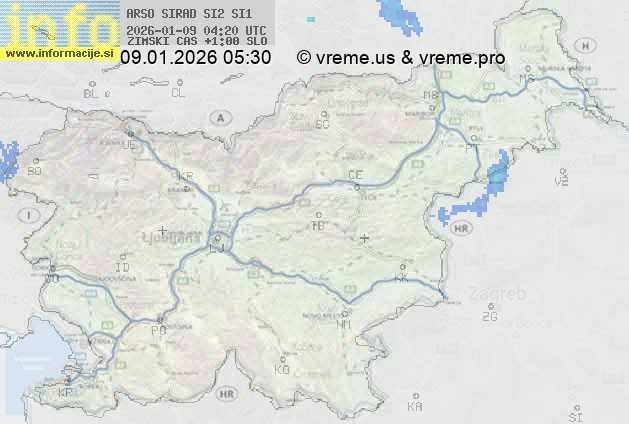 Radarska karta padavin