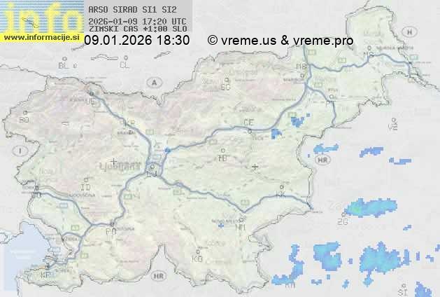 Radarska karta padavin