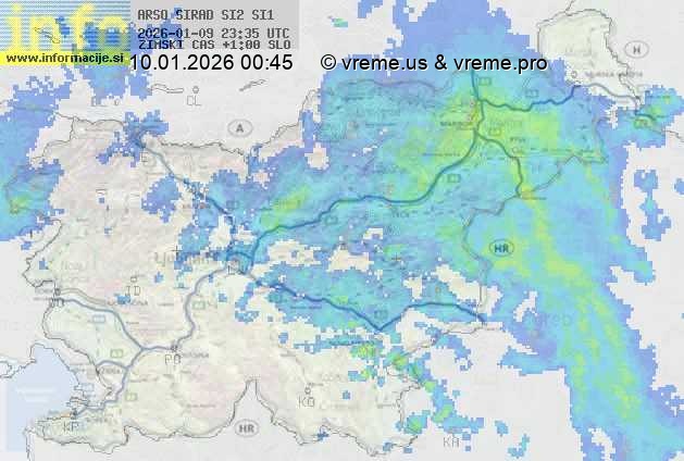 Radarska karta padavin