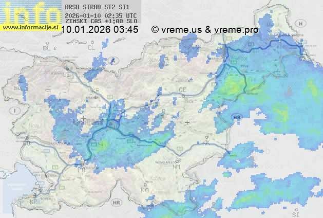 Radarska karta padavin