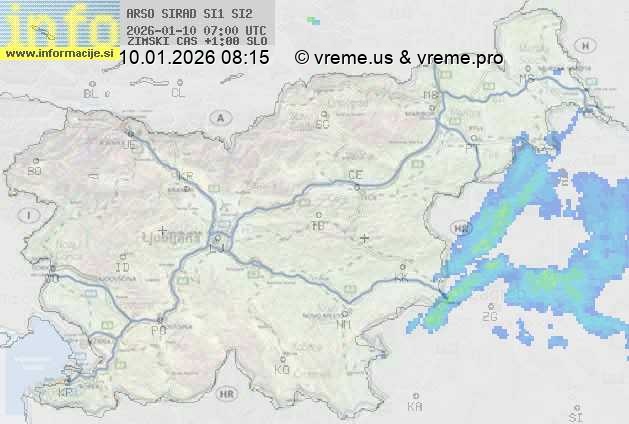 Radarska karta padavin
