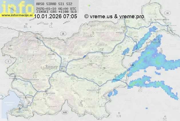 Radarska karta padavin