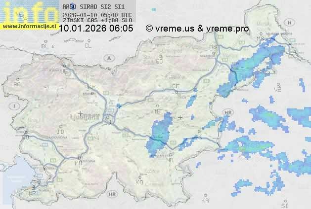 Radarska karta padavin