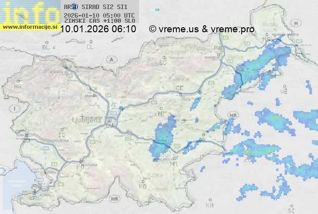 Radarska karta padavin