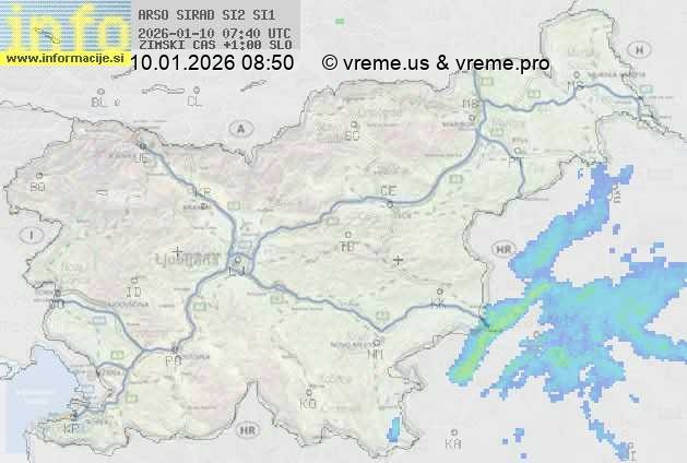 Radarska karta padavin