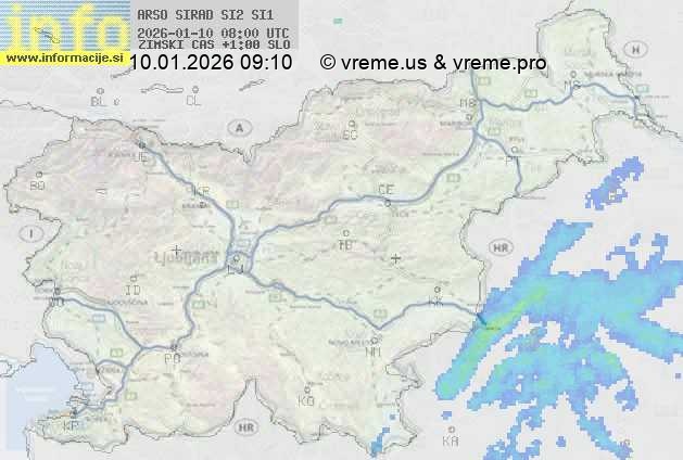 Radarska karta padavin