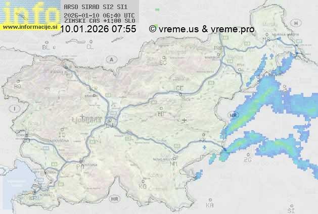 Radarska karta padavin