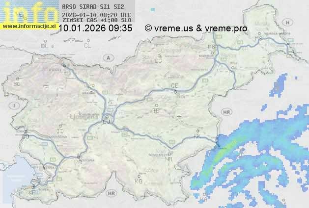 Radarska karta padavin