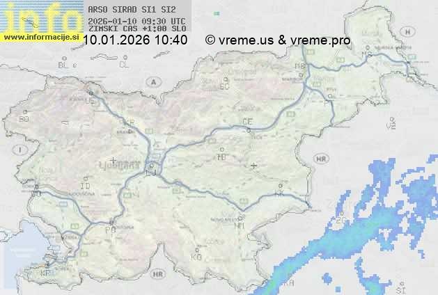 Radarska karta padavin