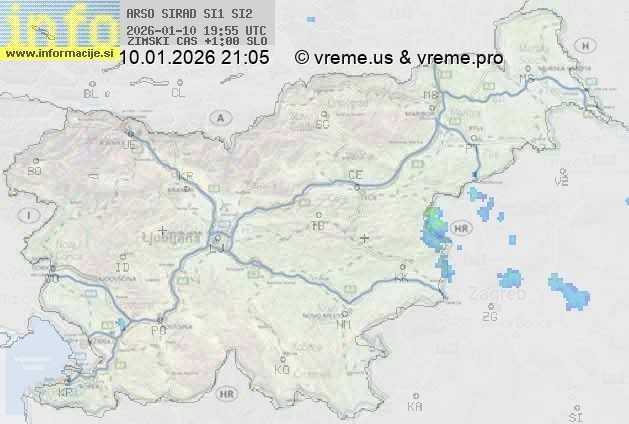 Radarska karta padavin