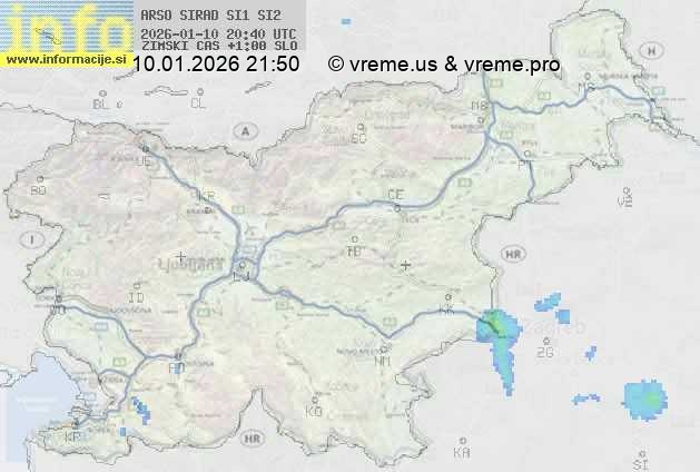 Radarska karta padavin