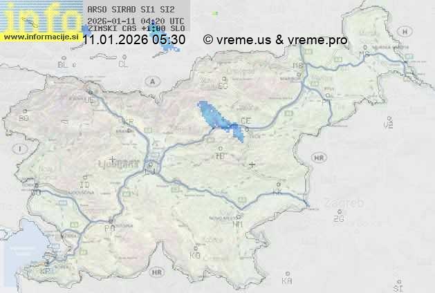 Radarska karta padavin