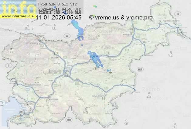 Radarska karta padavin