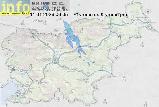 Radarska karta padavin