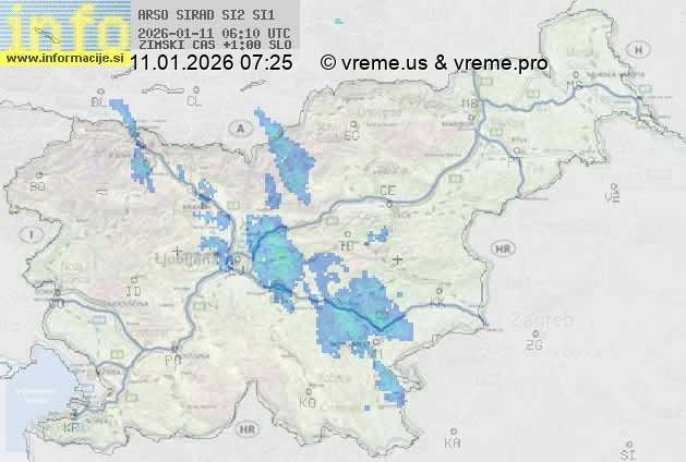 Radarska karta padavin