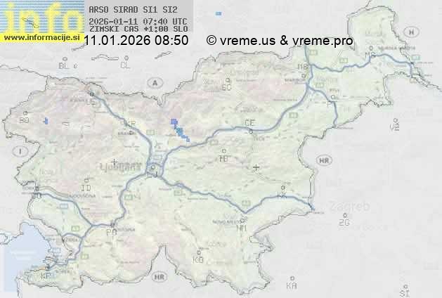 Radarska karta padavin