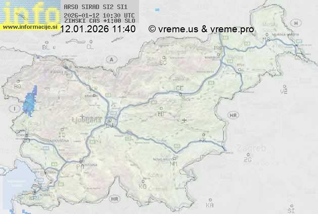 Radarska karta padavin