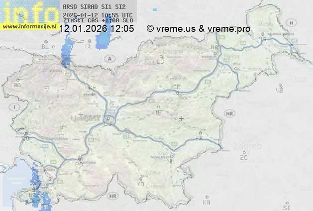 Radarska karta padavin