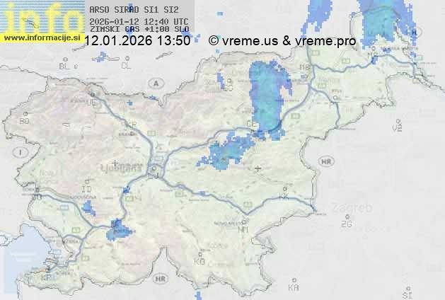 Radarska karta padavin