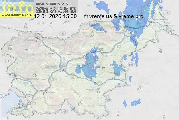 Radarska karta padavin
