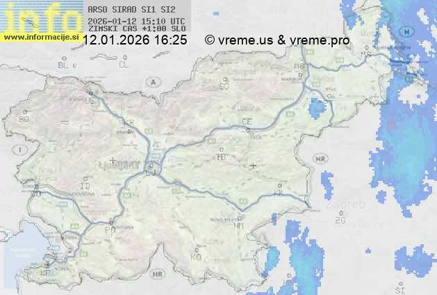 Radarska karta padavin