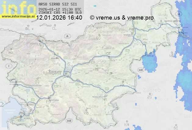 Radarska karta padavin