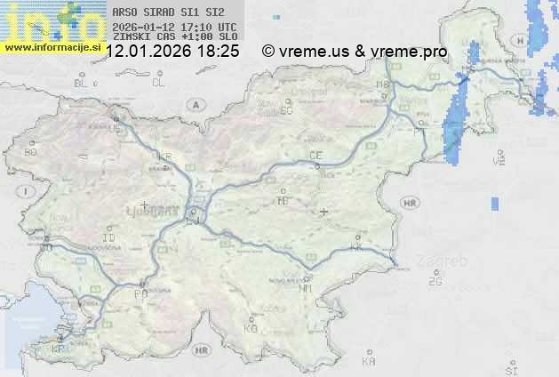 Radarska karta padavin