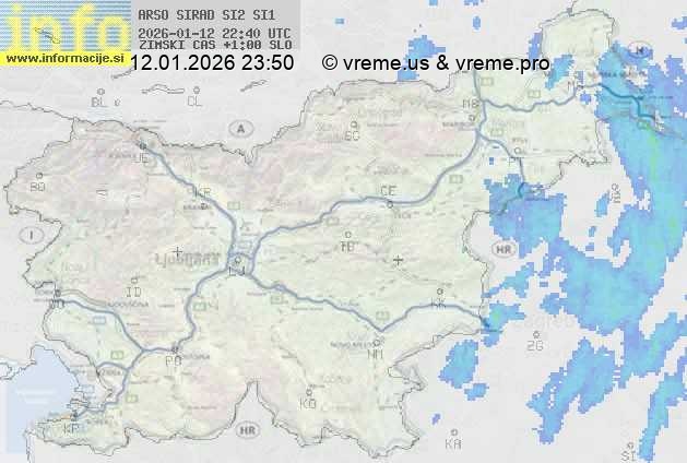 Radarska karta padavin