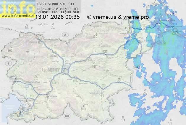 Radarska karta padavin