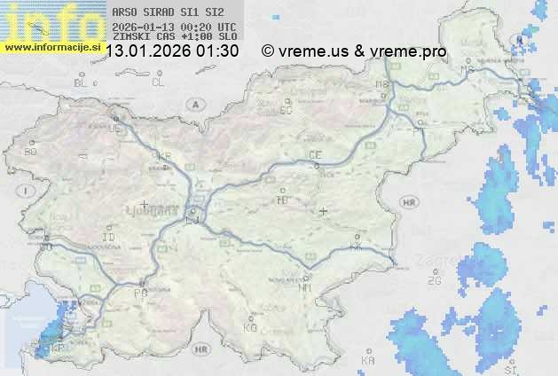 Radarska karta padavin