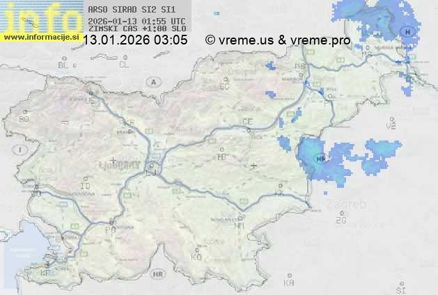 Radarska karta padavin