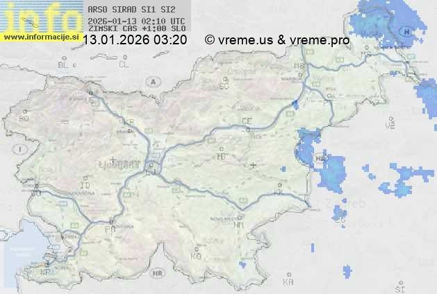 Radarska karta padavin