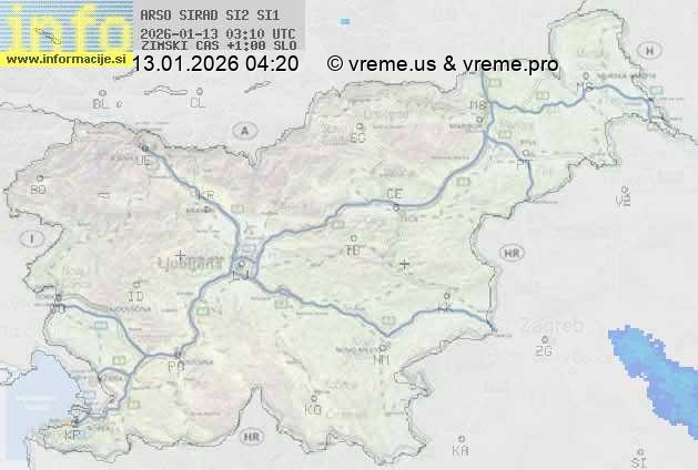 Radarska karta padavin