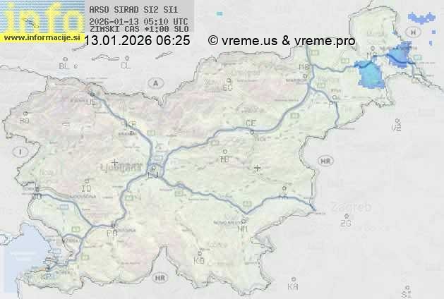 Radarska karta padavin