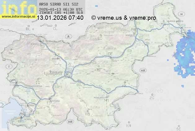 Radarska karta padavin